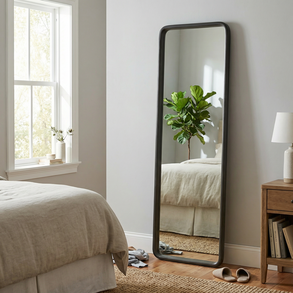 Silo Floor Mirror - Black