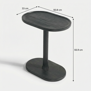 Iris Wooden End Table - Black