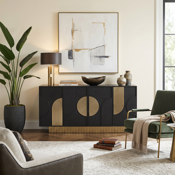 Blair Sideboard - Black & Gold