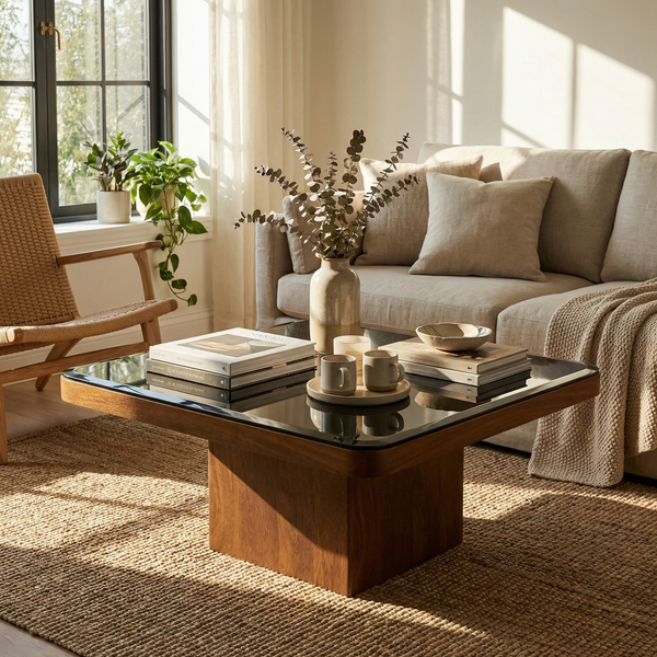 Rio Black Glass Coffee Table
