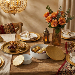 Riva Metal Storage Box, Set of 2 - White & Gold