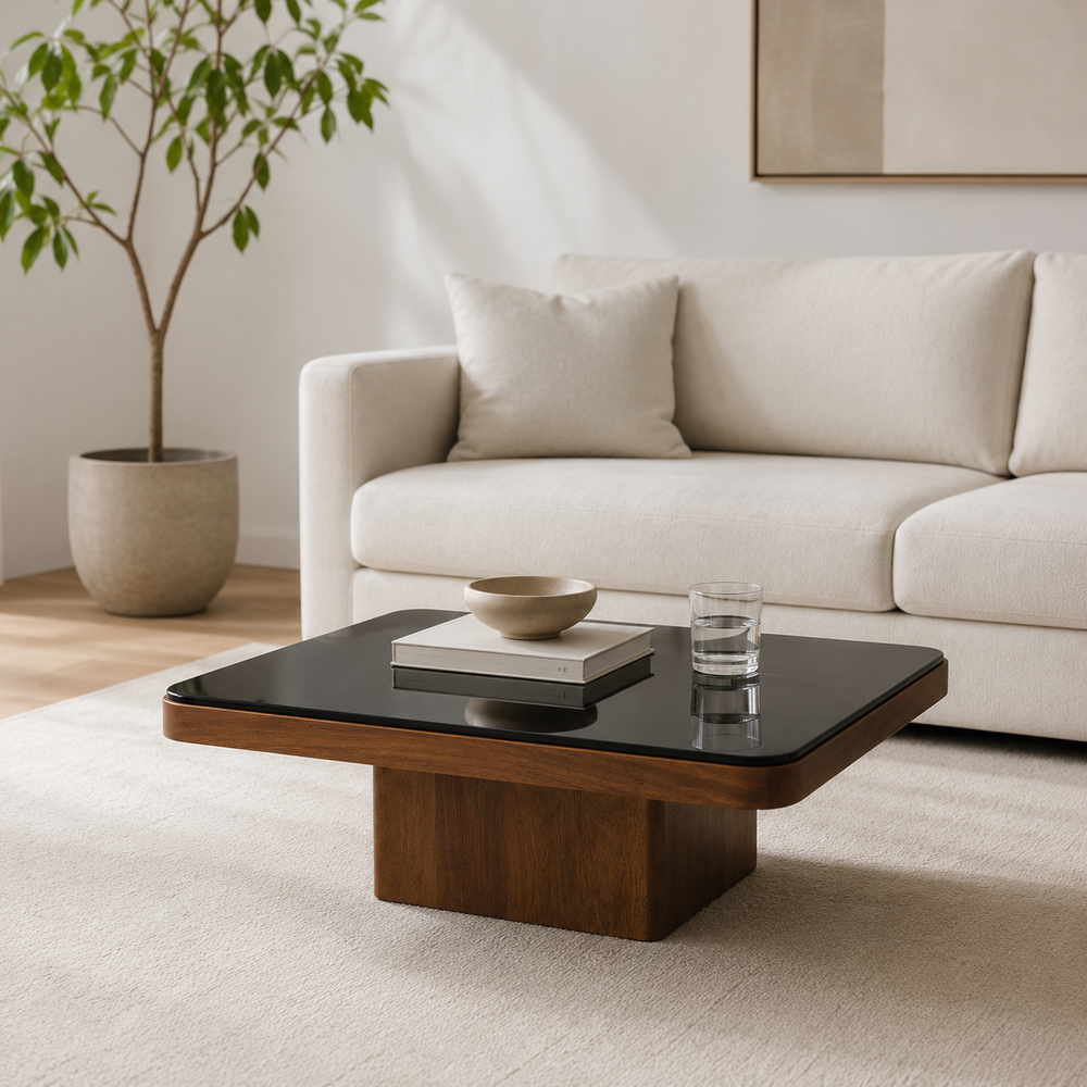 Rio Black Glass Coffee Table