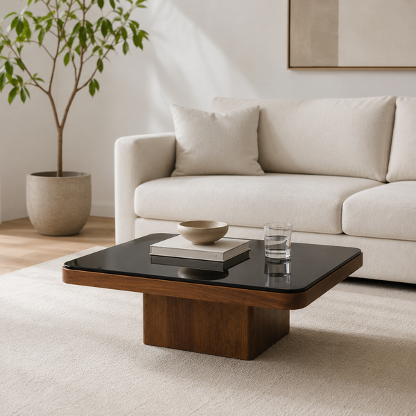 Rio Black Glass Coffee Table