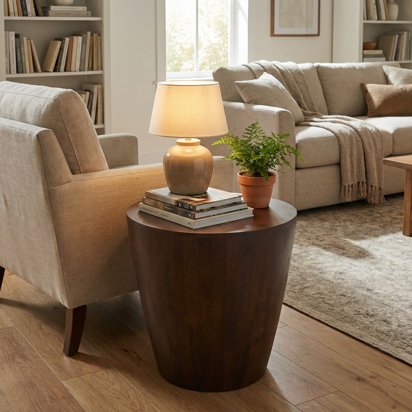 Owen Side Table - Graywash Walnut