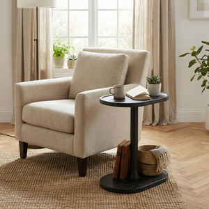 Iris Wooden End Table - Black