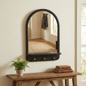 Arc Rectangular Wall Mirror - Black
