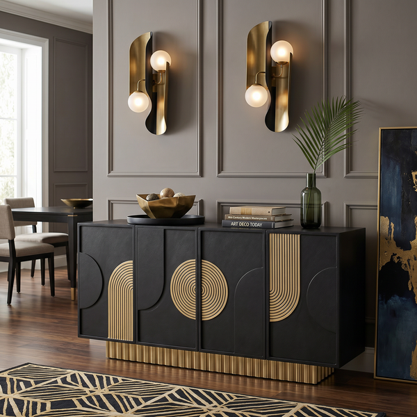 Blair Sideboard - Black & Gold
