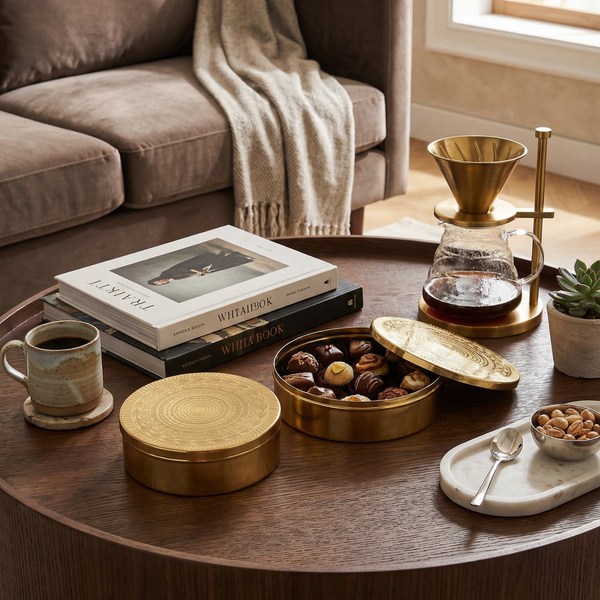 Riva Metal Storage Box, Set of 2 - Gold