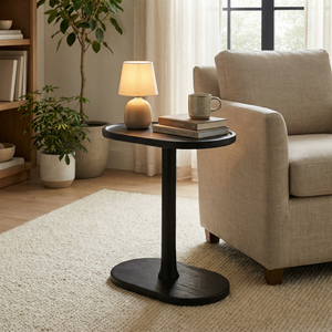 Iris Wooden End Table - Black