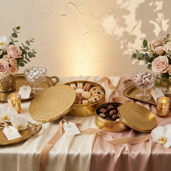 Riva Metal Storage Box, Set of 2 - Gold