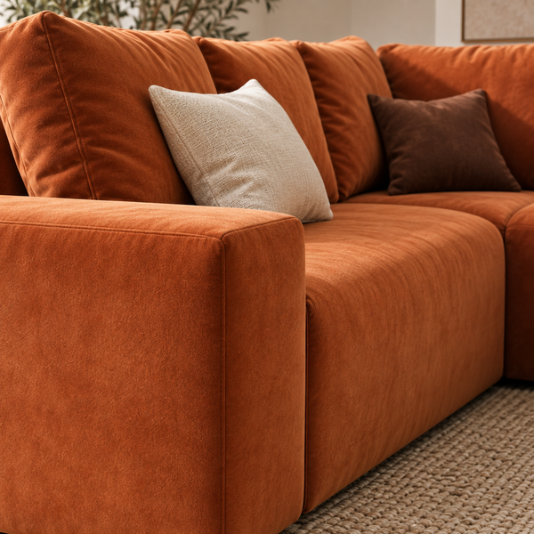 Harmony Haven 5 Seater Sofa in Luxurious Velvet L350cm x W180cm x H75cm Stylish, Comfortable, and Durable Sofa for Elegant Living Spaces