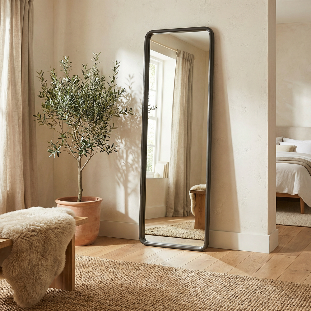 Silo Floor Mirror - Black