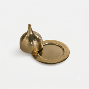 Isla Decorative Server With Cover - Gold