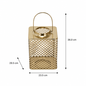 Joris Metal Lantern, Gold - Small