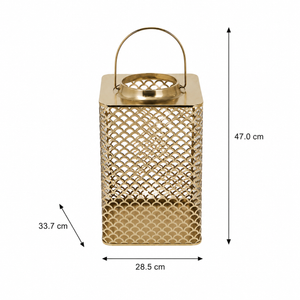 Joris Metal Lantern, Gold - Large
