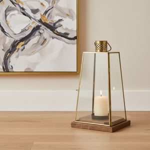 Oma Metal Lantern, Small - Gold