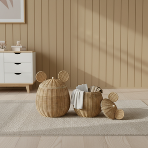 Barney Storage Basket, Set Of 2 - Natural