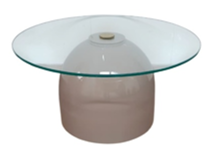 Koa Coffee Table with Glass Top