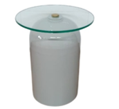 Koa Side Table with Glass Top