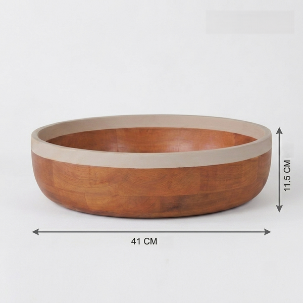 Orbis Wooden Serving Bowl, Large - Natural