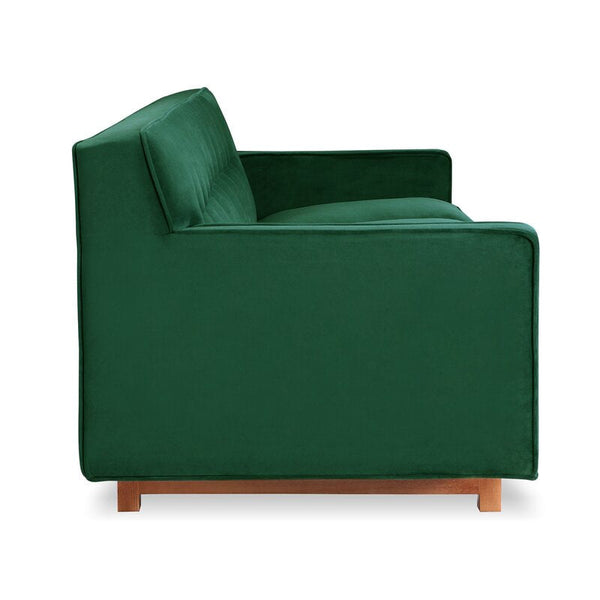 Lomonaco Mid-Century Modern Classic Velvet Square Arm Sofa - Cotton Home