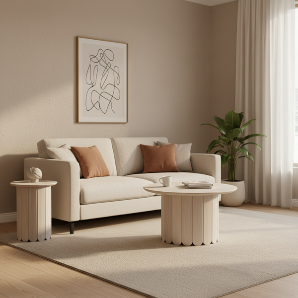 Olan Table Set - Whitewash