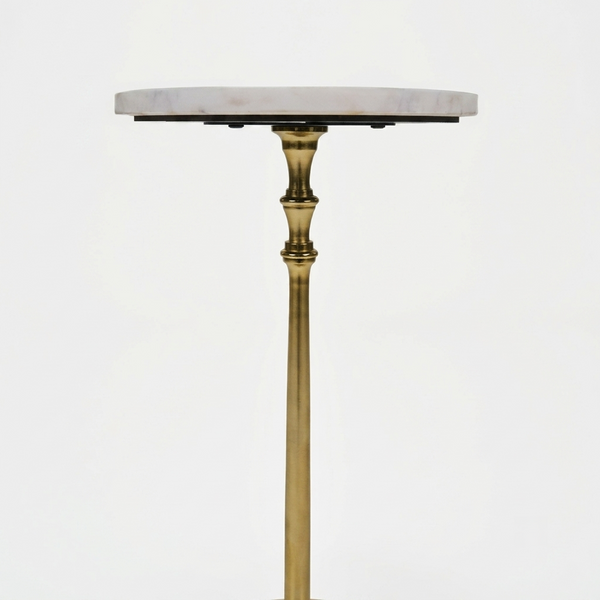 Luna Side Table with Marble Top - Gold