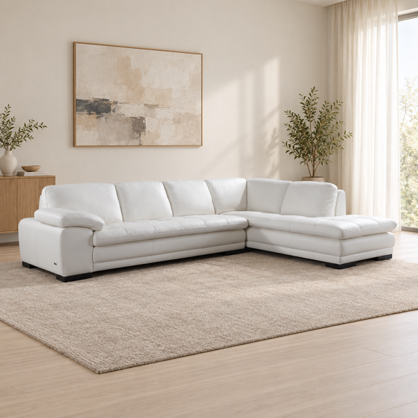 Marcels Wide PVC Leather Match Sofa & Chaise