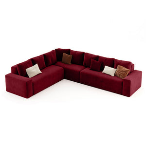 Harmony Haven 4 Seater Sofa in Luxurious Brown Velvet â€“ L350cm x W180cm x H75cm Stylish, Comfortable, and Durable Sofa for Elegant Living Spaces - Cotton Home
