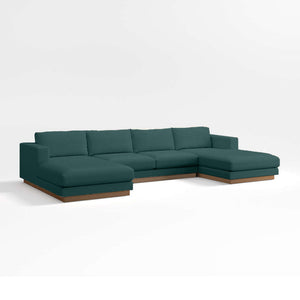Tidal Double Chaise Fabric Sectional Sofa  Luxury Seating by Cotton Home - Cotton Home