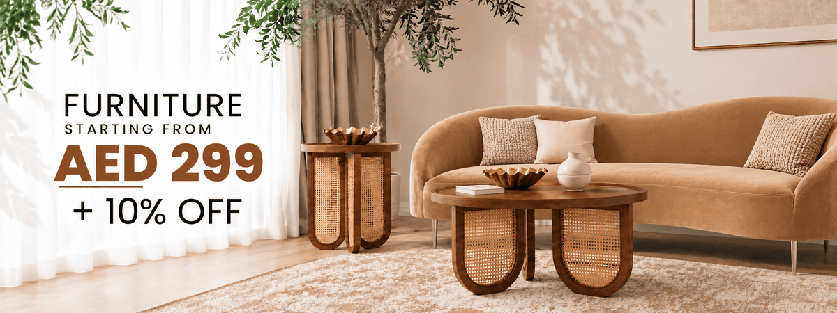 Shop premium furniture at Homelves UAE starting from AED 299 with an extra 10% off. Explore elegant sofas, coffee tables and living room furniture in Dubai.