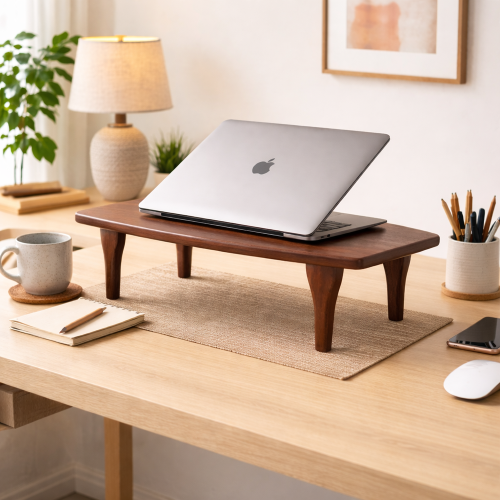 Ted Wooden Laptop Stand, Brown