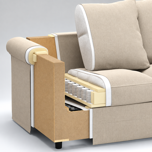 Moduler 4 Seater Chaise Lounge Sofa L126cm x W328cm x H104cm