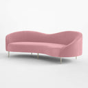 Luxe Lounge Luxurious Camel Velvet 3 Seater Sofa - 241cm Chic & Comfortable Lounge Seating - Cotton Home