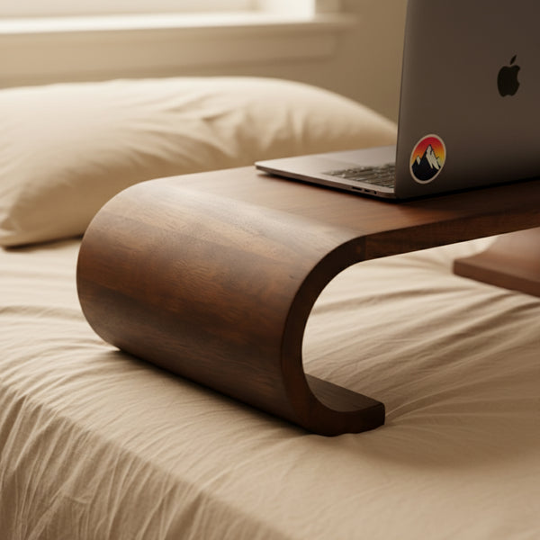 Lucy Wooden Laptop Stand - Brown