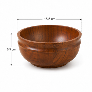 Swirl Wooden Serving Bowl, Extra-Small - Natural