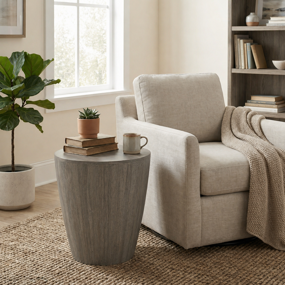 Owen Side Table - Graywash Walnut