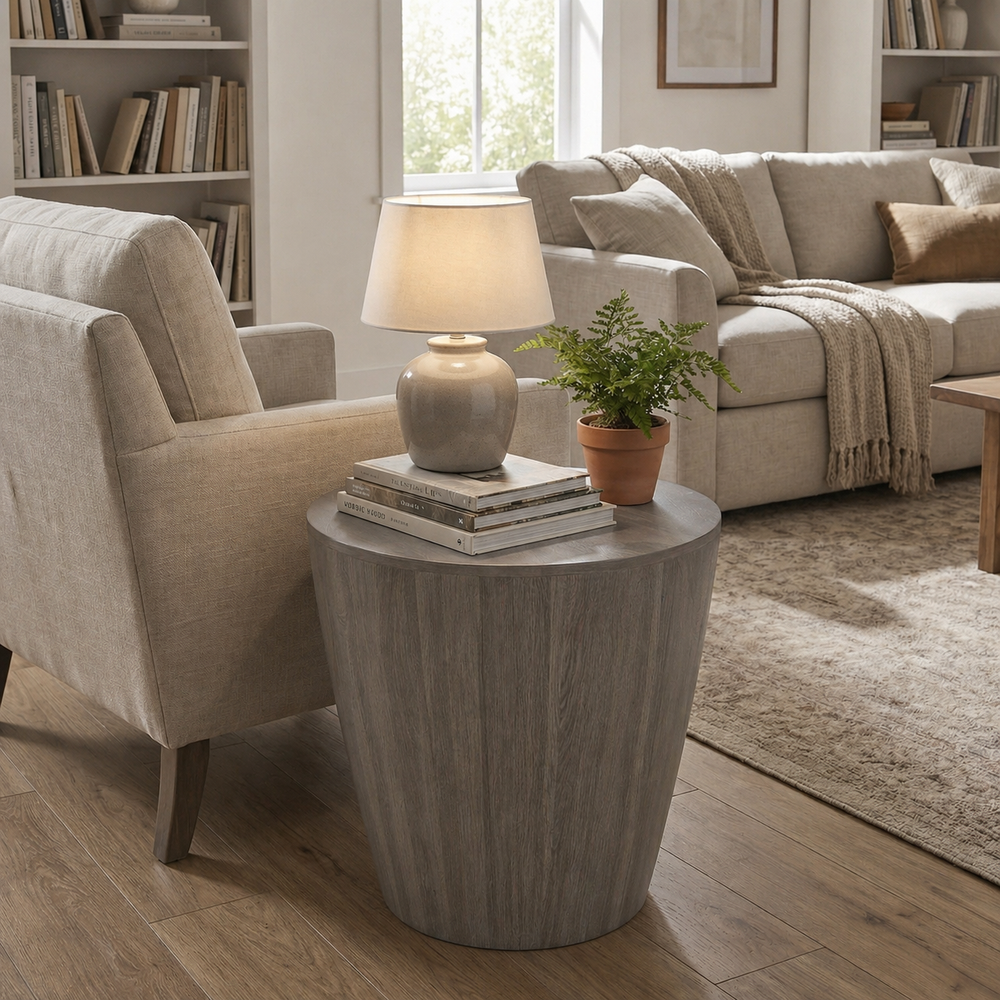 Owen Side Table - Graywash Walnut
