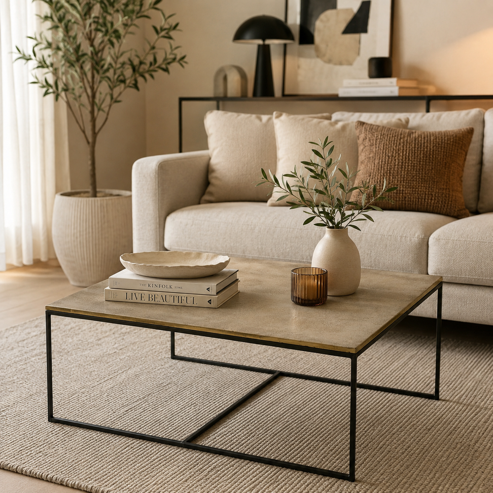 Serra Coffee Table - Black & Gold