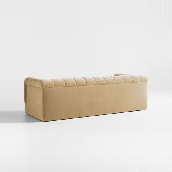 Sunny Velvet 3-Seater Tufted Sofa - 239cm Luxurious Comfort & Style - Cotton Home