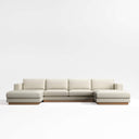 Tidal Double Chaise Fabric Sectional Sofa  Luxury Seating by Cotton Home - Cotton Home