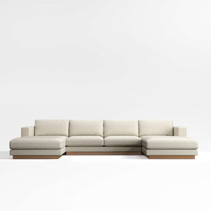 Tidal Double Chaise Fabric Sectional Sofa  Luxury Seating by Cotton Home - Cotton Home