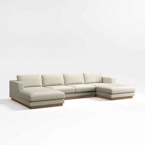 Tidal Double Chaise Fabric Sectional Sofa  Luxury Seating by Cotton Home - Cotton Home