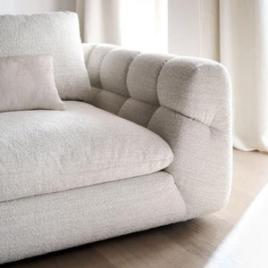 Italian Pearl Design 2-Seater Sofa â€“ Elegant Pearl Fabric Upholstery, Premium Comfort & Style - Cotton Home