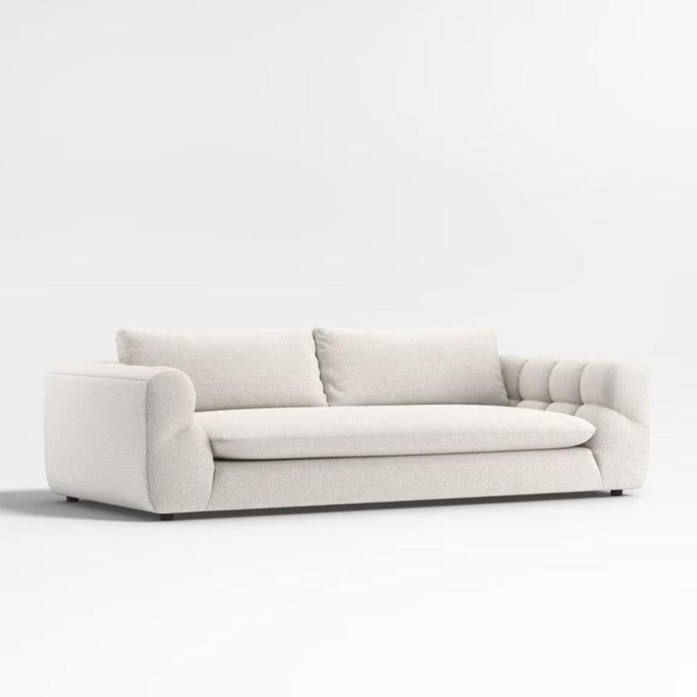 Italian Pearl Design 2-Seater Sofa Elegant Pearl Fabric Upholstery, Premium Comfort & Style