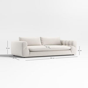 Italian Pearl Design 2-Seater Sofa â€“ Elegant Pearl Fabric Upholstery, Premium Comfort & Style - Cotton Home