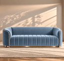 Fiona 3 Seater Velvet Sofa - L247cm x W94cm x H81cm