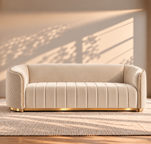 Fiona 3 Seater Velvet Sofa - L247cm x W94cm x H81cm