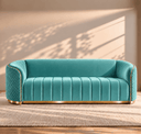 Fiona 3 Seater Velvet Sofa - L247cm x W94cm x H81cm