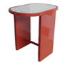 Tessa Side Table with Cane and Glass Top